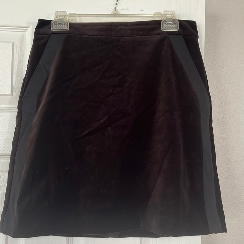 Ann Taylor Velvet Tuxedo Skirt, size:8, black
